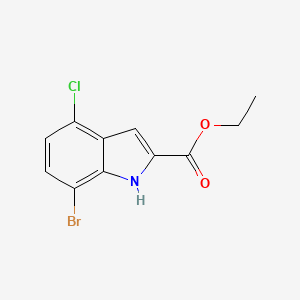 molecular formula C11H9BrClNO2 B1454803 7-溴-4-氯-1H-吲哚-2-羧酸乙酯 CAS No. 1073494-43-5