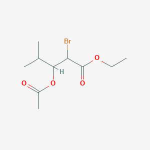 Ethyl 3-(acetyloxy)-2-bromo-4-methylpentanoate