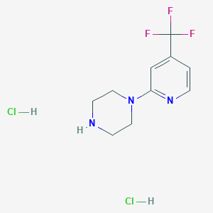 molecular formula C10H14Cl2F3N3 B1454806 1-[4-(Trifluoromethyl)pyridin-2-yl]piperazine dihydrochloride CAS No. 872593-01-6