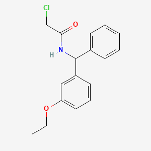 molecular formula C17H18ClNO2 B14548063 2-Chloro-N-[(3-ethoxyphenyl)(phenyl)methyl]acetamide CAS No. 61956-05-6