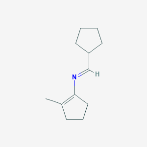 molecular formula C12H19N B14548080 (E)-1-Cyclopentyl-N-(2-methylcyclopent-1-en-1-yl)methanimine CAS No. 61799-87-9