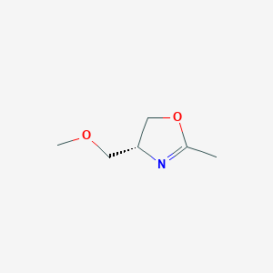 molecular formula C6H11NO2 B14548091 (4R)-4-(methoxymethyl)-2-methyl-4,5-dihydro-1,3-oxazole CAS No. 61999-33-5