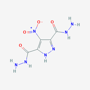 molecular formula C5H7N7O4 B14548106 4-Nitro-1H-pyrazole-3,5-dicarbohydrazide CAS No. 62063-00-7