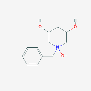 molecular formula C12H17NO3 B14548127 1-Benzyl-1-oxo-1lambda~5~-piperidine-3,5-diol CAS No. 61733-85-5