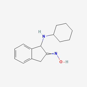 N-[1-(Cyclohexylamino)-1,3-dihydro-2H-inden-2-ylidene]hydroxylamine