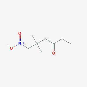 molecular formula C8H15NO3 B14548198 5,5-Dimethyl-6-nitrohexan-3-one CAS No. 61856-73-3