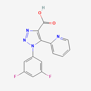 molecular formula C14H8F2N4O2 B1454823 1-(3,5-二氟苯基)-5-(吡啶-2-基)-1H-1,2,3-三唑-4-羧酸 CAS No. 1338662-17-1