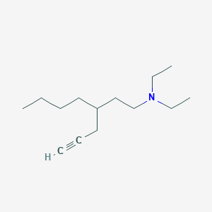 molecular formula C14H27N B14548238 N,N-Diethyl-3-(prop-2-yn-1-yl)heptan-1-amine CAS No. 61753-84-2