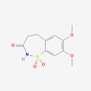 7,8-Dimethoxy-4,5-dihydro-1H-1lambda~6~,2-benzothiazepine-1,1,3(2H)-trione