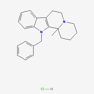 molecular formula C23H27ClN2 B1454826 12-Benzyl-12b-methyl-1,2,3,4,6,7,12,12b-octahydroindolo[2,3-a]quinolizine hydrochloride CAS No. 1086775-09-8