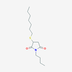 1-Butyl-3-(heptylsulfanyl)pyrrolidine-2,5-dione