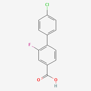 molecular formula C13H8ClFO2 B1454829 4-(4-氯苯基)-3-氟苯甲酸 CAS No. 1261904-48-6