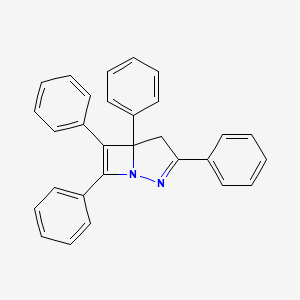 molecular formula C29H22N2 B14548296 3,5,6,7-Tetraphenyl-1,2-diazabicyclo[3.2.0]hepta-2,6-diene CAS No. 62284-16-6