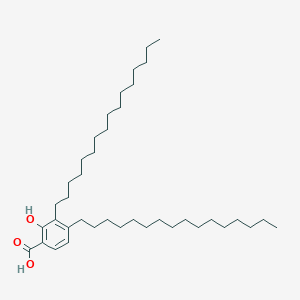 3,4-Dihexadecyl-2-hydroxybenzoic acid