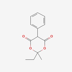 molecular formula C13H14O4 B14548335 1,3-Dioxane-4,6-dione, 2-ethyl-2-methyl-5-phenyl- CAS No. 61857-81-6