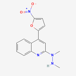 molecular formula C15H14N4O3 B14548338 2-(1,2-Dimethylhydrazinyl)-4-(5-nitrofuran-2-yl)quinoline CAS No. 62308-43-4