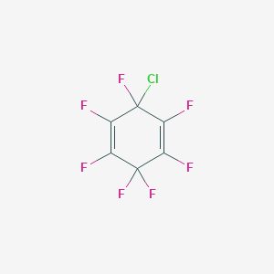 molecular formula C6ClF7 B14548344 3-Chloro-1,2,3,4,5,6,6-heptafluorocyclohexa-1,4-diene CAS No. 61807-07-6