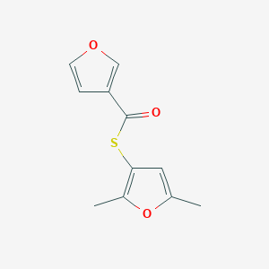 molecular formula C11H10O3S B1454835 S-(2,5-dimethylfuran-3-yl) furan-3-carbothioate CAS No. 65505-16-0