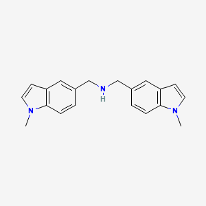 molecular formula C20H21N3 B1454838 1-(1-methyl-1H-indol-5-yl)-N-[(1-methyl-1H-indol-5-yl)methyl]methanamine CAS No. 1291485-99-8