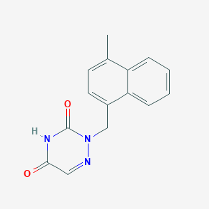 molecular formula C15H13N3O2 B14548407 2-[(4-Methylnaphthalen-1-yl)methyl]-1,2,4-triazine-3,5(2H,4H)-dione CAS No. 61959-12-4