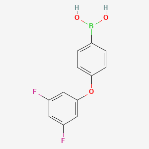 molecular formula C12H9BF2O3 B1454841 (4-(3,5-二氟苯氧基)苯基)硼酸 CAS No. 1029438-51-4
