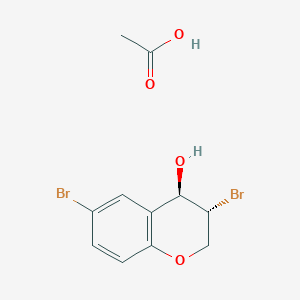 acetic acid;(3R,4R)-3,6-dibromo-3,4-dihydro-2H-chromen-4-ol