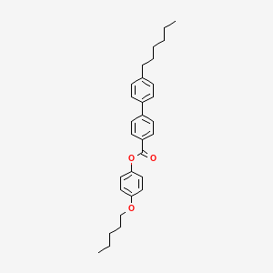 molecular formula C30H36O3 B14548512 4-(Pentyloxy)phenyl 4'-hexyl[1,1'-biphenyl]-4-carboxylate CAS No. 61733-35-5