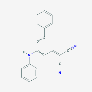 molecular formula C20H15N3 B14548537 (3-Anilino-5-phenylpenta-2,4-dien-1-ylidene)propanedinitrile CAS No. 62090-17-9