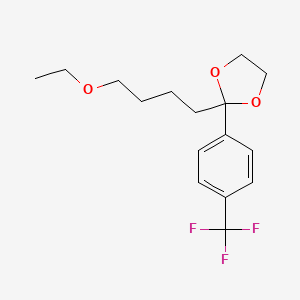 2-(4-Ethoxybutyl)-2-[4-(trifluoromethyl)phenyl]-1,3-dioxolane