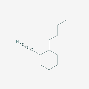 molecular formula C12H20 B14548552 1-Butyl-2-ethynylcyclohexane CAS No. 61786-28-5