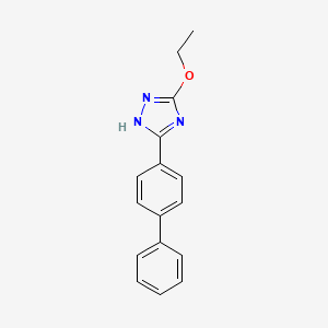 molecular formula C16H15N3O B14548568 5-([1,1'-Biphenyl]-4-yl)-3-ethoxy-1H-1,2,4-triazole CAS No. 62036-12-8