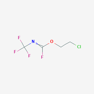 molecular formula C4H4ClF4NO B14548575 2-Chloroethyl (trifluoromethyl)carbonofluoridimidate CAS No. 61699-93-2