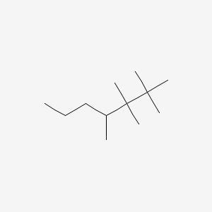 molecular formula C12H26 B14548599 2,2,3,3,4-Pentamethylheptane CAS No. 62198-80-5