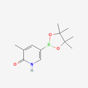 molecular formula C12H18BNO3 B1454860 3-甲基-5-(4,4,5,5-四甲基-1,3,2-二氧杂硼环-2-基)吡啶-2-醇 CAS No. 1375302-98-9