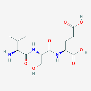 molecular formula C13H23N3O7 B14548602 L-Valyl-L-seryl-L-glutamic acid CAS No. 61756-24-9