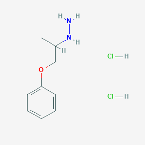 molecular formula C9H16Cl2N2O B1454864 (1-苯氧基丙烷-2-基)肼二盐酸盐 CAS No. 1803608-13-0