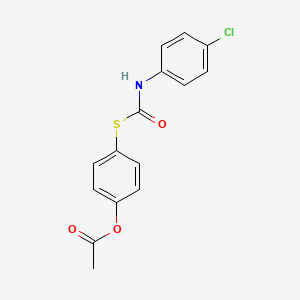 4-{[(4-Chlorophenyl)carbamoyl]sulfanyl}phenyl acetate