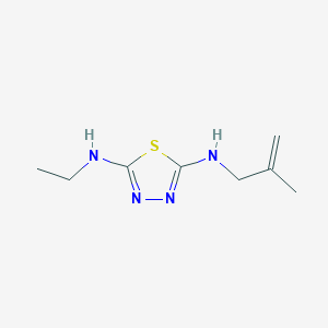 molecular formula C8H14N4S B14548652 N~2~-Ethyl-N~5~-(2-methylprop-2-en-1-yl)-1,3,4-thiadiazole-2,5-diamine CAS No. 61785-01-1