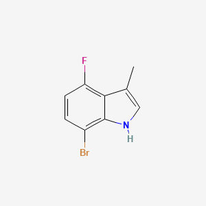 molecular formula C9H7BrFN B1454867 7-溴-4-氟-3-甲基-1H-吲哚 CAS No. 877160-23-1