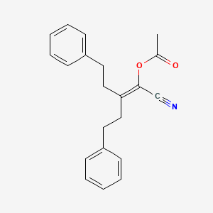 1-Cyano-4-phenyl-2-(2-phenylethyl)but-1-en-1-yl acetate