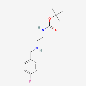 molecular formula C14H21FN2O2 B1454869 叔丁基（2-((4-氟苄基)氨基)乙基）氨基甲酸酯 CAS No. 519172-79-3
