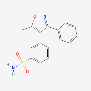 molecular formula C16H14N2O3S B1454870 3-(5-甲基-3-苯基异噁唑-4-基)苯磺酰胺 CAS No. 386273-25-2