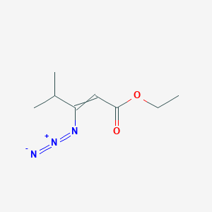 molecular formula C8H13N3O2 B14548728 Ethyl 3-azido-4-methylpent-2-enoate CAS No. 62317-50-4