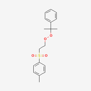 molecular formula C18H22O4S B14548739 1-Methyl-4-{2-[(2-phenylpropan-2-yl)peroxy]ethanesulfonyl}benzene CAS No. 62021-95-8