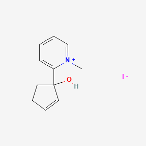 molecular formula C11H14INO B14548744 2-(1-Hydroxycyclopent-2-en-1-yl)-1-methylpyridin-1-ium iodide CAS No. 62113-31-9