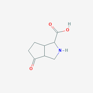 molecular formula C8H11NO3 B1454879 4-氧代-八氢-环戊[c]-吡咯-1-羧酸 CAS No. 794501-16-9