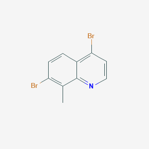 molecular formula C10H7Br2N B1454882 4,7-二溴-8-甲基喹啉 CAS No. 1189105-53-0