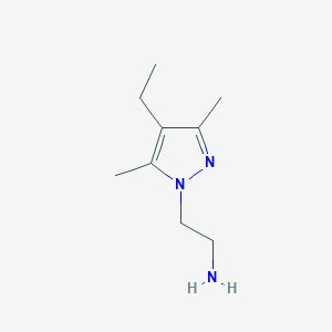 molecular formula C9H17N3 B1454887 2-(4-乙基-3,5-二甲基-1H-吡唑-1-基)乙胺 CAS No. 562815-62-7