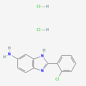 molecular formula C13H12Cl3N3 B1454890 2-(2-氯苯基)-1H-1,3-苯并二唑-5-胺二盐酸盐 CAS No. 1193388-68-9