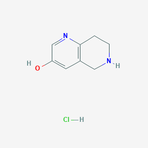 molecular formula C8H11ClN2O B1454895 5,6,7,8-四氢-1,6-萘啶-3-醇盐酸盐 CAS No. 625098-88-6